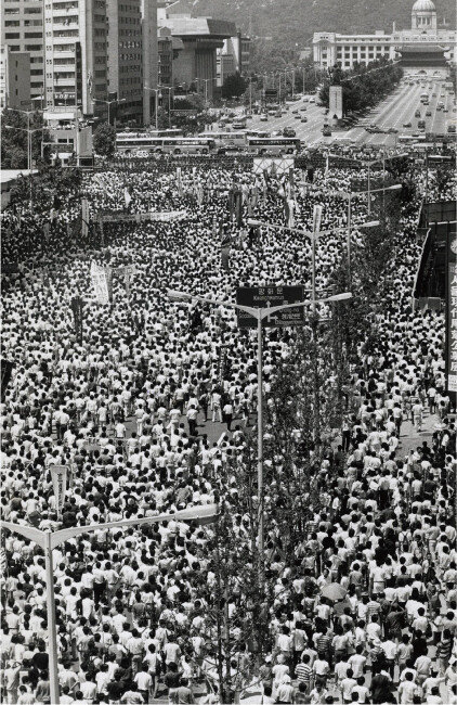 1987년 7월 9일 서울광장에서 거행된 이한열 열사 장례식. [동아DB]