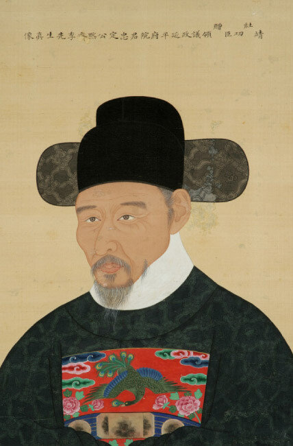 반정 공신 이귀의 초상이다. 김류와 함께 인조반정에 결정적인 역할을 했으나, 반정이 성공한 뒤 김류가 권력을 남용한다고 맹비난했다. 사관은 이귀가 ‘순수하지 못한 면은 있지만 선을 좋아하는 것이 장점’이라고 평했다. [국립중앙박물관]