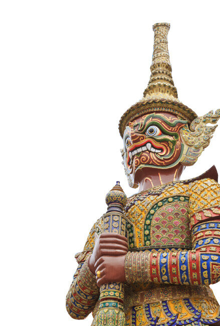 태국의 야차상. 방콕의 왕실 사원 
왓 프라깨우(Wat Phra Kaew)에 있다. 