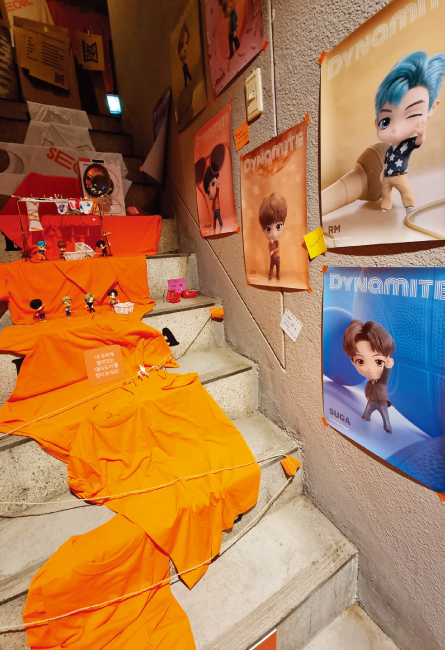 BTS 팝업스토어에 있는 포토존. [구희언 기자]