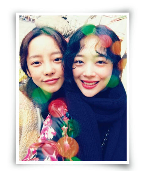 생전의 구하라(왼쪽)와 설리. [구하라 인스타그램]