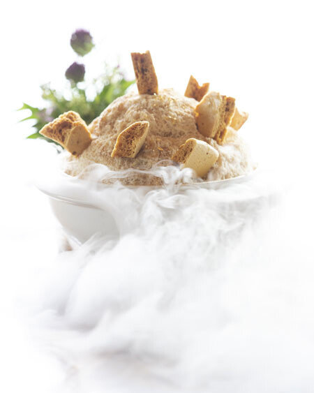 커피와 달고나 맛이 조화롭게 어우러진 달고나 빙수.  [지호영 기자]