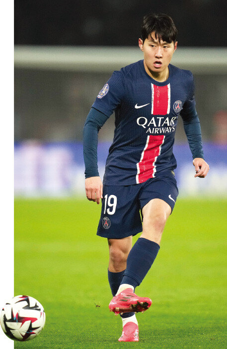 프랑스 리그앙 파리 생제르맹(PSG)의 이강인. [뉴시스]