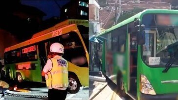‘지옥의 오르막’ 상명대 앞 비탈길서 또 버스 미끄러져…37명 부상