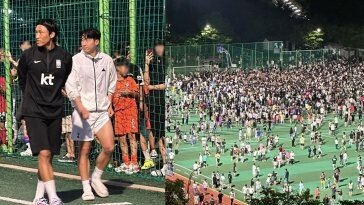 “손흥민 떴다!” 동네 축구장에 순식간 2000명 몰려 경찰투입