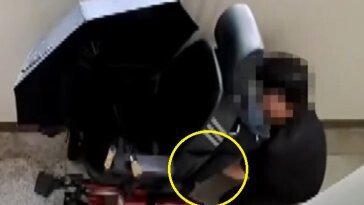 송곳으로 꾹…장애인 전동 휠체어만 펑크내고 다녔다
