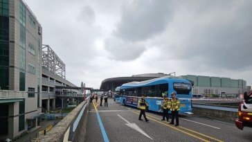 수원역 환승센터서 시내버스 2대 추돌…승객 등 7명 부상