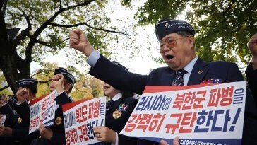 “북한군 파병 중단하라”… 러시아 규탄 나선 재향군인회[청계천 옆 사진관]