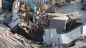 광명 신안산선 공사현장 붕괴…1명 고립, 1명 연락두절