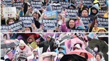 尹파면에도 식지 않는 광장…자유통일당·촛불행동 주말 집회