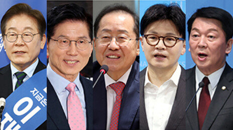 이재명 41%, 김문수 홍준표 10%, 한동훈 8%…李, 3자대결땐 45%