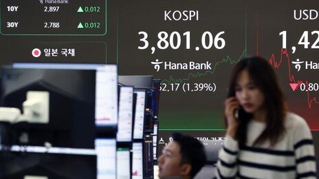 코스피, 장중 3800 넘어…최고치 또 경신