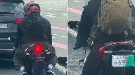 번호판 가리고 달린 오토바이…“불법하려고 작정했네” [e글e글]
