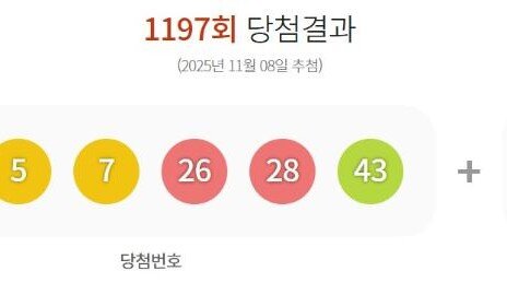 1197회 로또 1등 ‘22억씩’ 13명…자동선택 명당 11곳