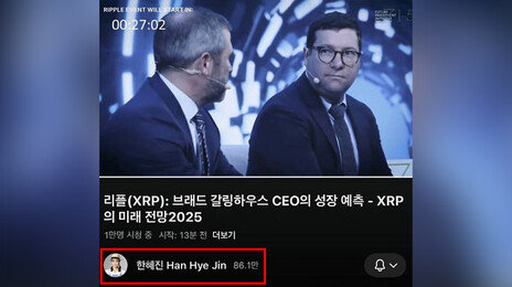 한혜진 유튜브 해킹당해…뜬금없는 코인 홍보방송뒤 채널 삭제