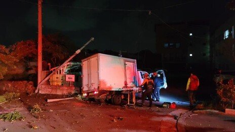 새벽배송 쿠팡 기사, 전신주 충돌해 숨져…졸음운전 추정