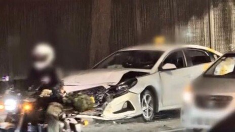 택시 중앙선 넘어 ‘쾅’…일본인 부부 아기 의식불명