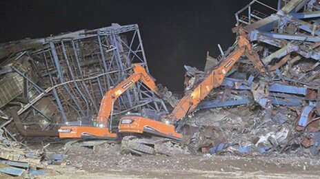 울산화력 밤샘 수색에도 매몰자 못찾아…잔해 뒤엉켜 작업 난항