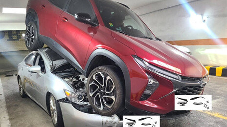 후진하다 렉서스 올라탄 쉐보레…가해자는 태연히 ‘음악감상’