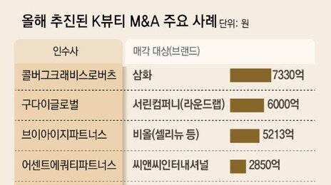화장품 원료서 용기-포장재까지… ‘K뷰티’ 열풍에 3조 넘게 M&A