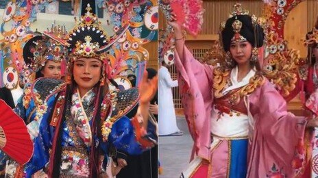 “한복 맞아?”…사우디 코리아 빌리지 기괴한 한복 논란