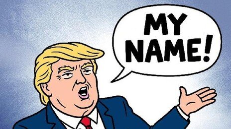 공연장, 경기장, 전함… 트럼프 ‘마이 네임 중독증’[횡설수설/김창덕]