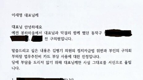 “김병기 부인에 3000만원 전달… 새우깡 쇼핑백에 돌려받아”