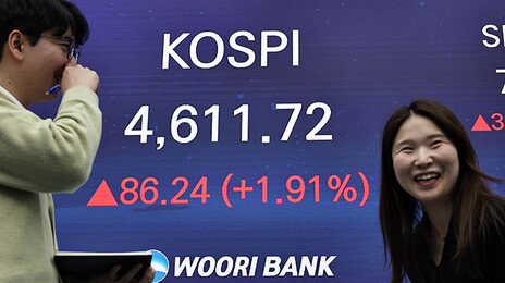 9개월새 2배로 뛴 코스피… “전망치 상향” vs “큰 조정 올수도”