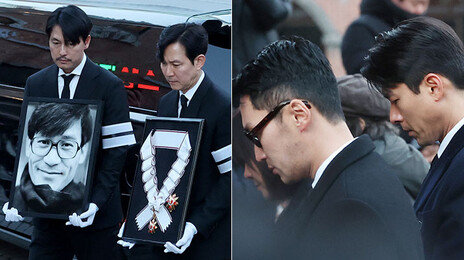 故안성기 떠나는 날…정우성·이정재·현빈·변요한, 슬픔 속 장례미사 참석