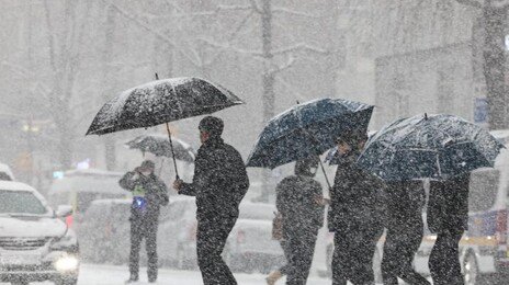 호남 서해안 최대 20cm 대설 경보급 눈폭탄