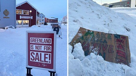 “트럼프 싫다”… ‘MANA’ 외치는 그린란드 주민들