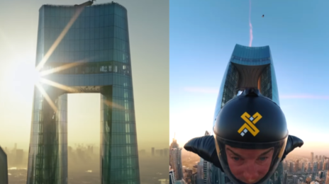 “AI 아니고 진짜” 시속 200km로 ‘바늘귀’ 호텔 관통