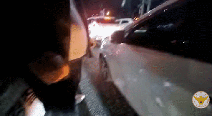 흉기 휘두르고 車 훔쳐 도주…유리창 격파해 검거한 경찰