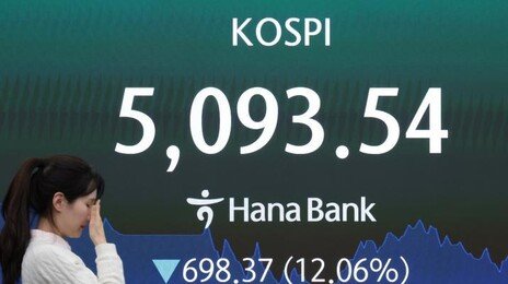 역대 최대 폭락 코스피…1000선 붕괴 코스닥