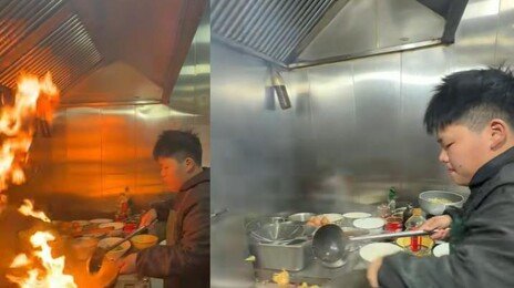 ‘톱 요리사급 웍질’ 中 14세 소년…“부모님 덜 힘드셨으면” 효심 가득