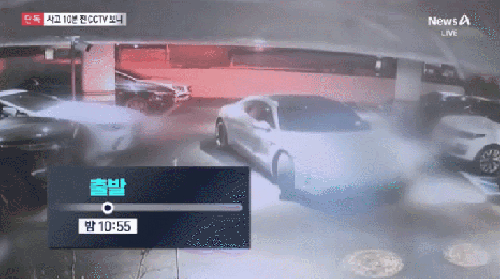 이재룡 주차장 CCTV 보니…차량 오른 지 10분 만에 ‘쾅’