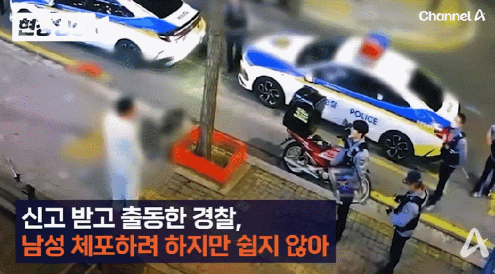 테어저건 맞고도 꿈쩍 않았다…‘묻지마 폭행’ 벌인 190㎝ 남성 검거