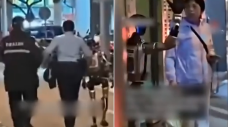 여성 뒤쫓아가 위협…휴머노이드 로봇 연행됐다