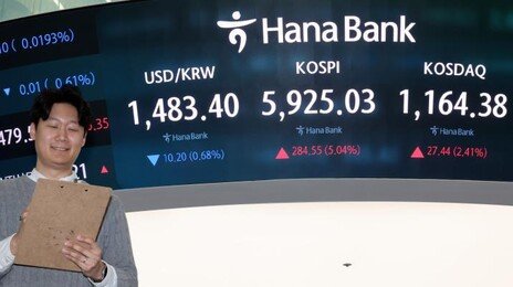 반도체 급등에 5900선 회복한 코스피…20만전자-100만닉스 복귀