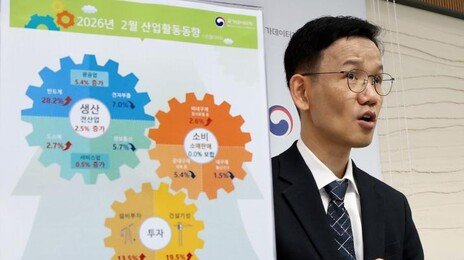 지난달 산업생산 5년 8개월만에 최대폭 증가…중동사태 반영 안돼