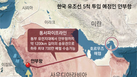 韓유조선 보낼 사우디 얀부항, ‘하루 500만 배럴’ 각국 쟁탈전