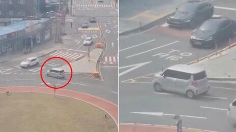 “초보라 못 가는 줄 알았는데”…회전교차로 한복판에 주차?