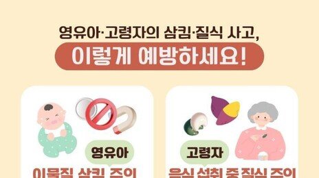 5년간 삼킴사고 68%가 영유아…고령자 음식물 기도 막힘도 잦아