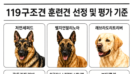 수색은 기본, 헬기 적응 훈련까지… 전국 41마리뿐인 ‘119구조견’