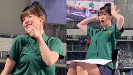 대만 진출 치어리더 이다혜, 여고 교복 입고 응원 ‘시끌’