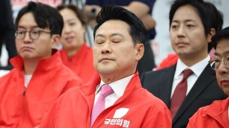 공들인 충청 4곳 모두 열세…장동혁, 40분만에 자리 떠