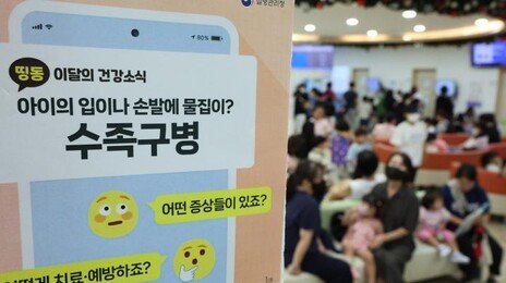 영유아 수족구병 한달새 5배로…“증상 보이면 어린이집 보내지 마세요”