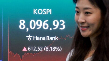 전날 폭락 딛고 8% 급반등…코스피 하루만에 8000 회복