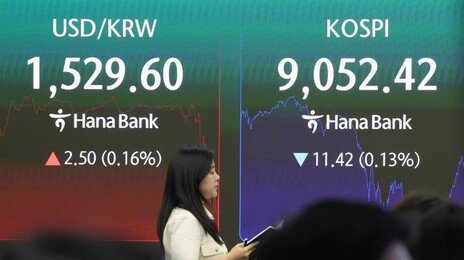 장초반 9385선 최고치 찍고 8800선까지 하락…‘롤러코스터’ 코스피