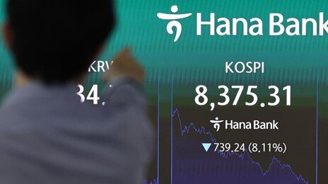 코스피 9.99% 폭락…역대 5번째로 큰 낙폭